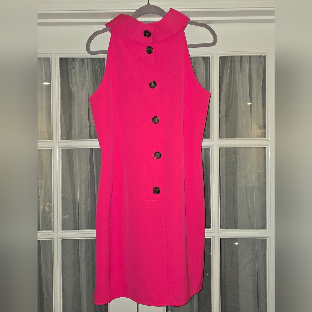 Sail to Sable Vibrant Pink Midi Dress - Picture 2 of 3